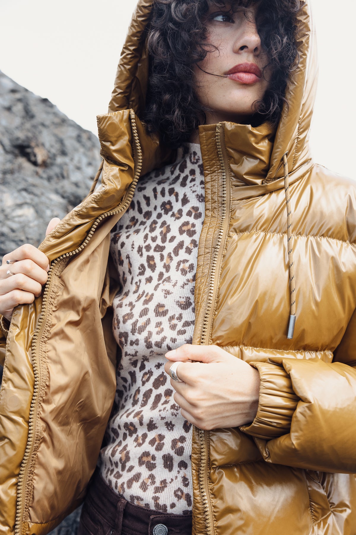 

Casaco acolchoado curto Mulher Vardia Puff bronze mist | Freeman T. Porter