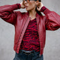

Bomber en cuir Mujer Vlad Cuir rhythmic red | Freeman T. Porter