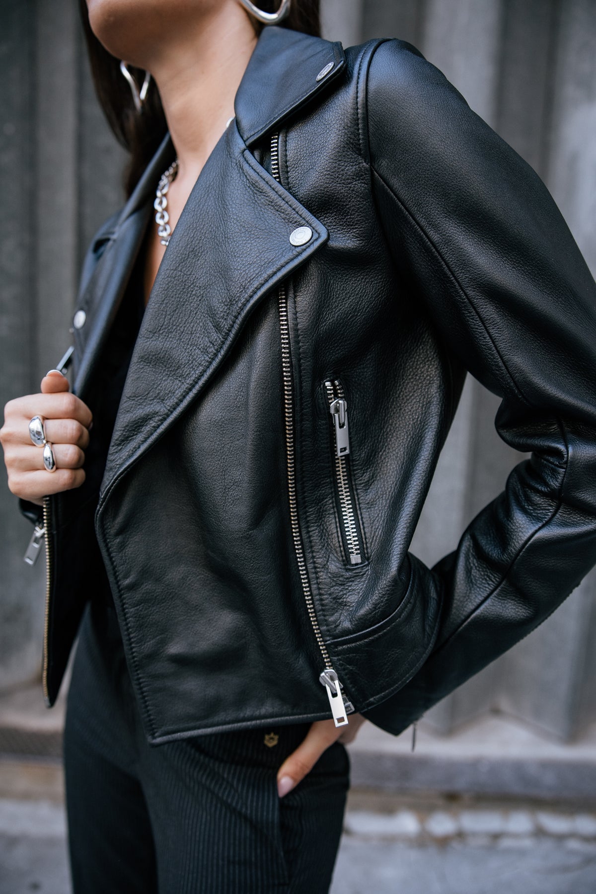 

Veste en cuir Femme Kenny Cuir black | Freeman T. Porter