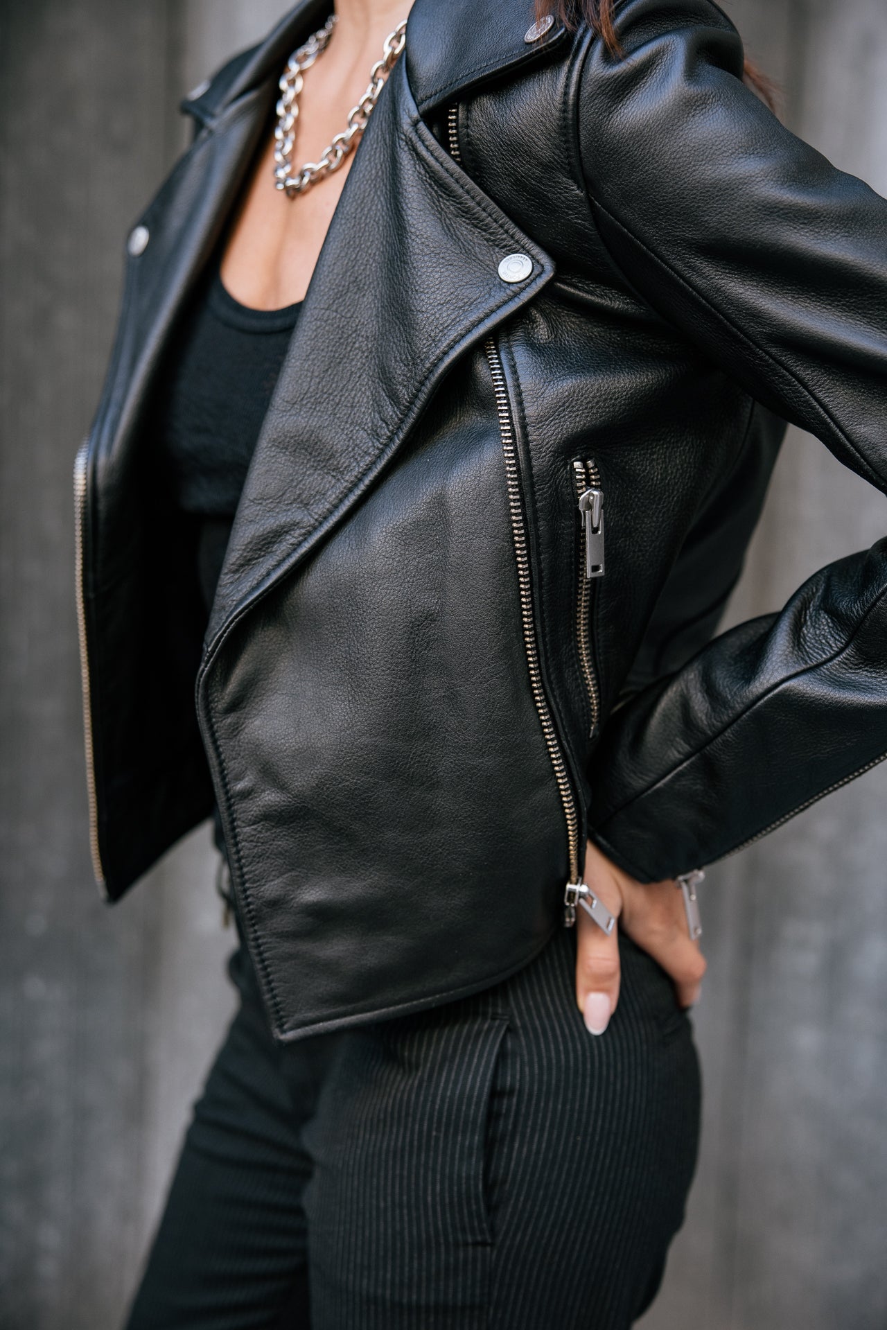 

Veste en cuir Femme Kenny Cuir black | Freeman T. Porter