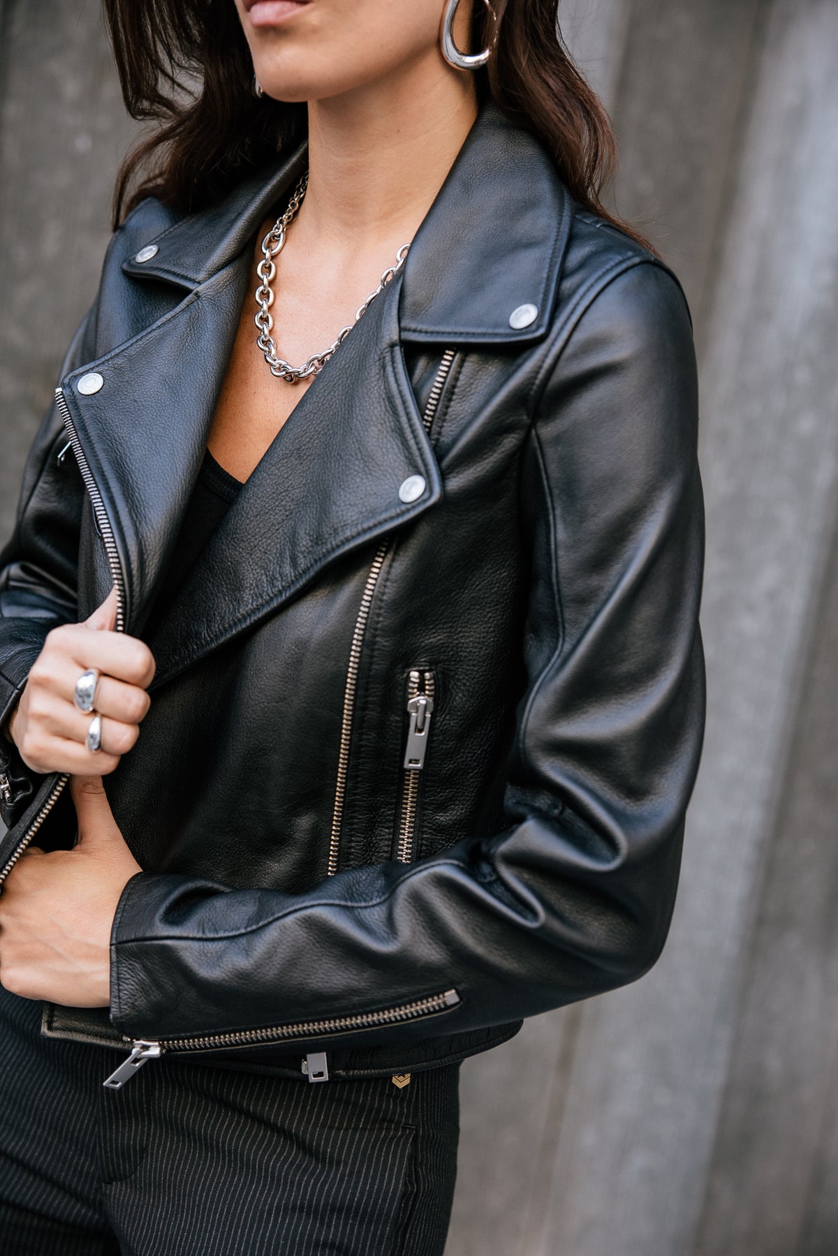 

Veste en cuir Femme Kenny Cuir black | Freeman T. Porter