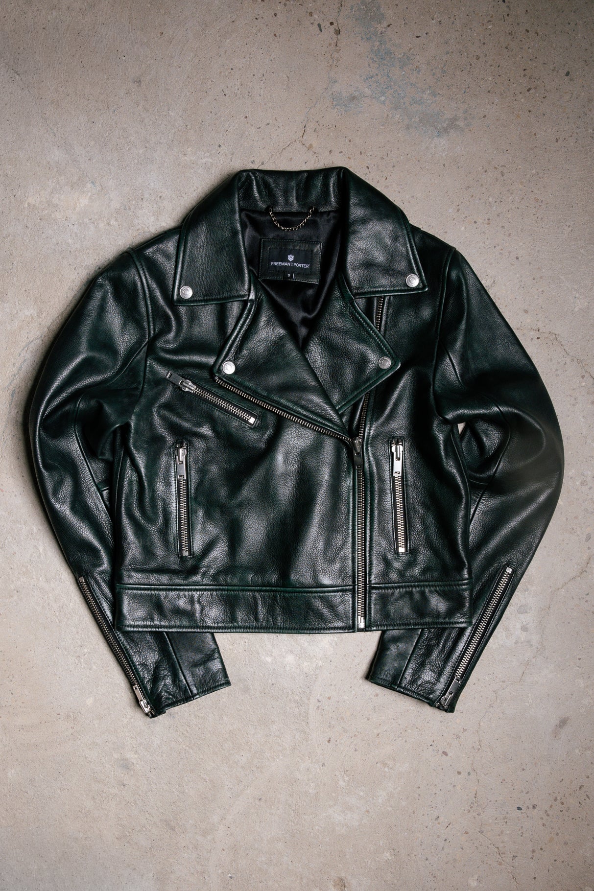 

Veste en cuir Femme Kenny Leather dark green | Freeman T. Porter