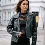 

Veste en cuir Femme Kenny Cuir dark green | Freeman T. Porter