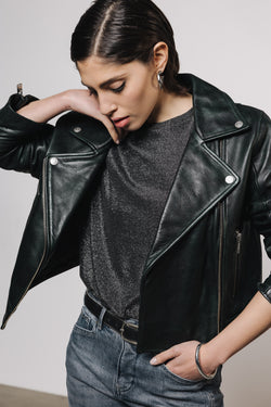 

Lederjacke Damen Kenny Leather dark green | Freeman T. Porter