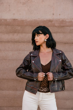 

Chaqueta de cuero Mujer Kenny Cuir rust | Freeman T. Porter