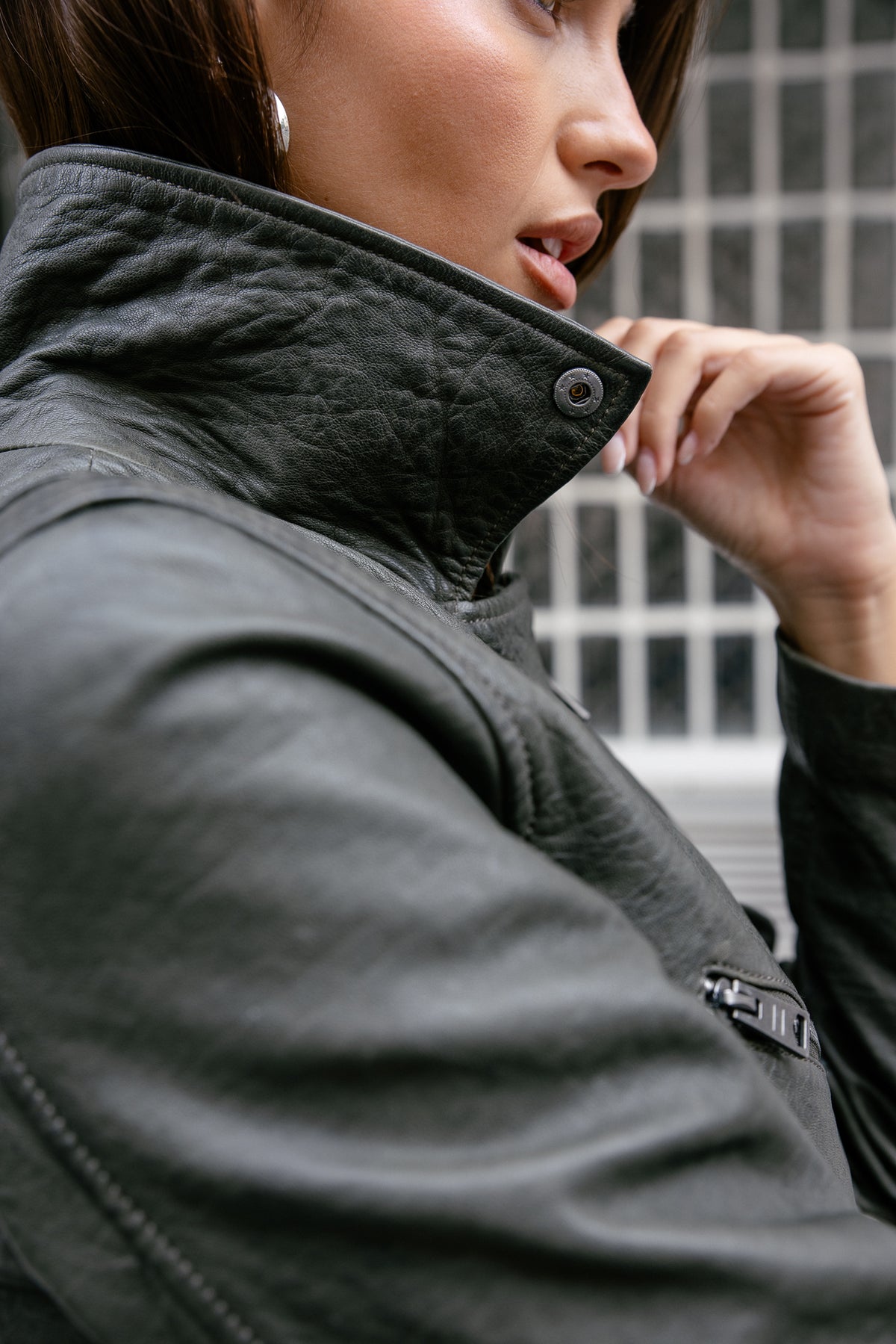 

Lederjacke Damen Kenny Leather olive | Freeman T. Porter