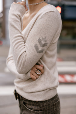 

Woll- & Kaschmirpullover Damen Preem Cashmere cement chiné | Freeman T. Porter