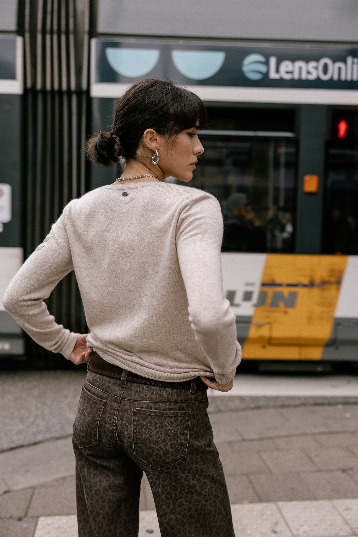 

Pull laine & cachemire Femme Preem Cashmere cement chiné | Freeman T. Porter
