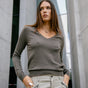 

Pull laine & cachemire Woman Preem Cashmere dusty olive | Freeman T. Porter