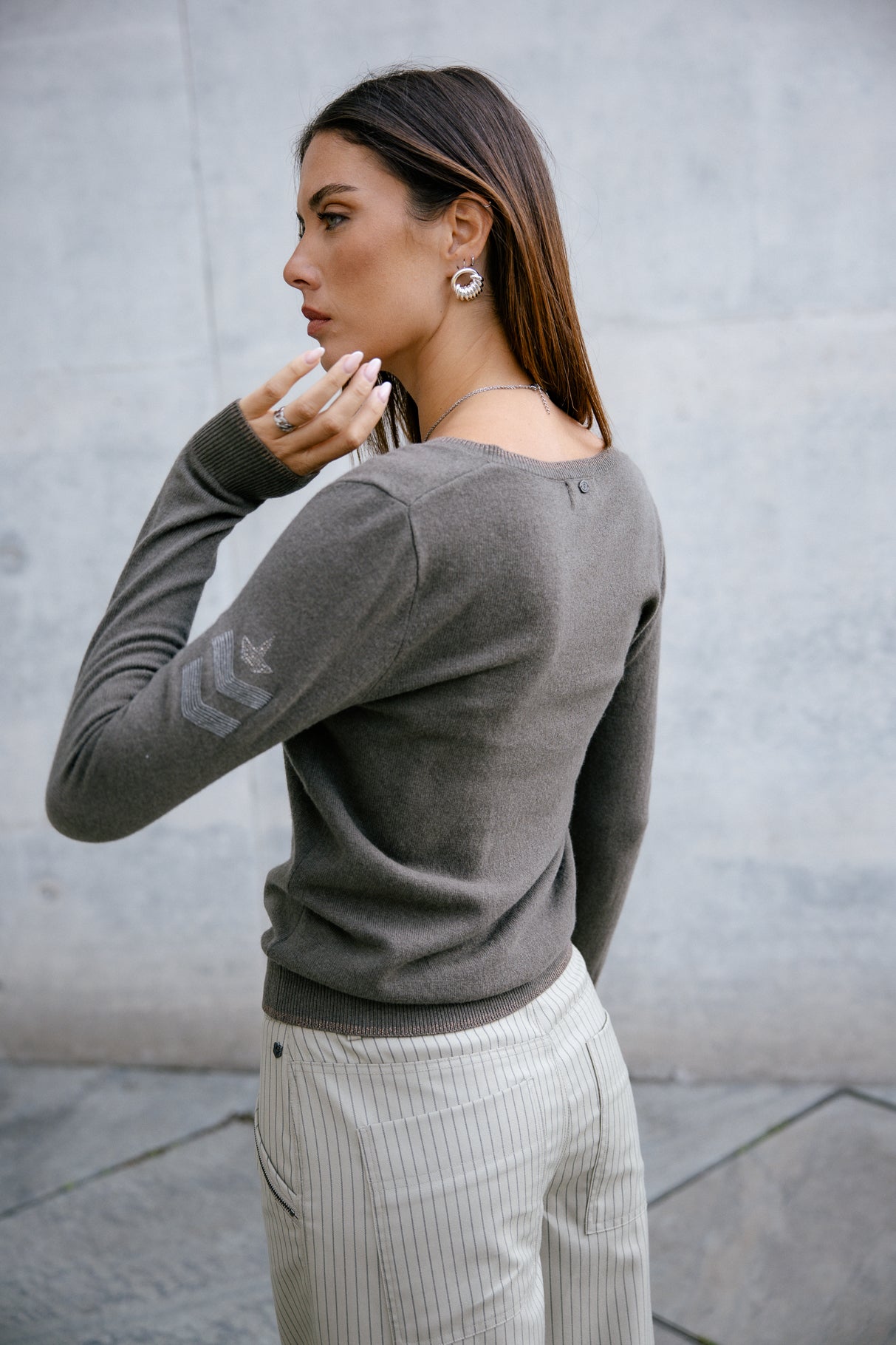 

Pull laine & cachemire Woman Preem Cashmere dusty olive | Freeman T. Porter