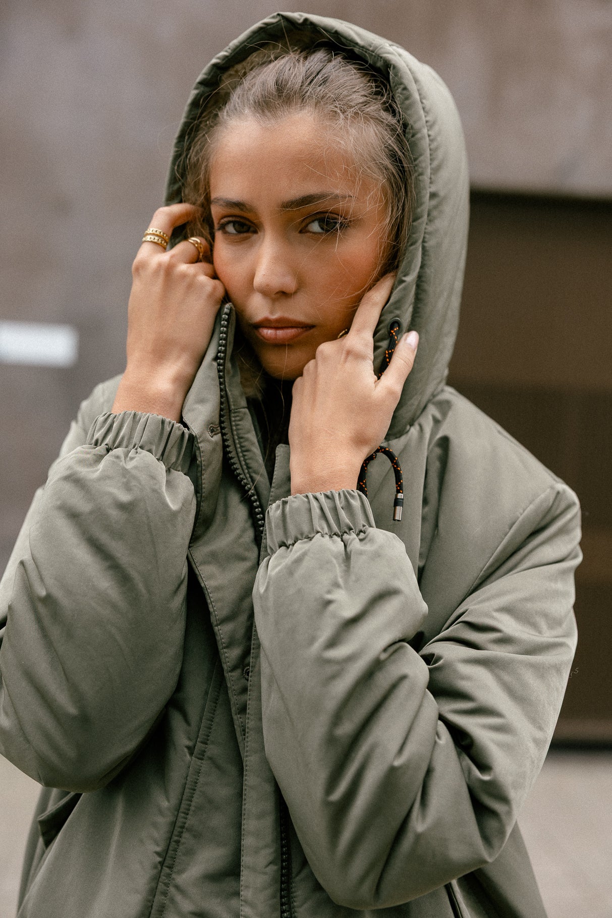 

Zipped parka Woman Bailee Fur chino green | Freeman T. Porter