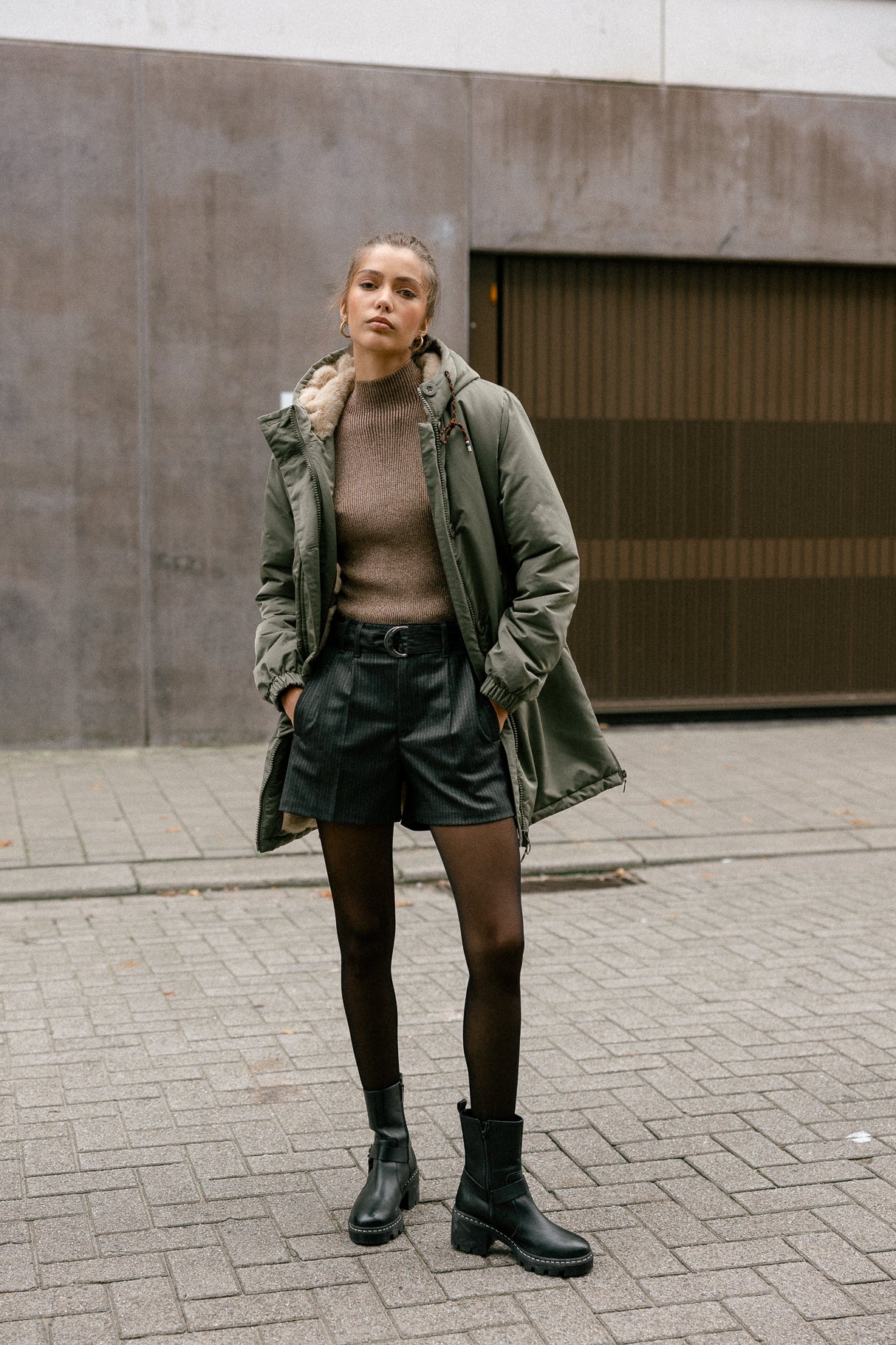 

Zipped parka Woman Bailee Fur chino green | Freeman T. Porter