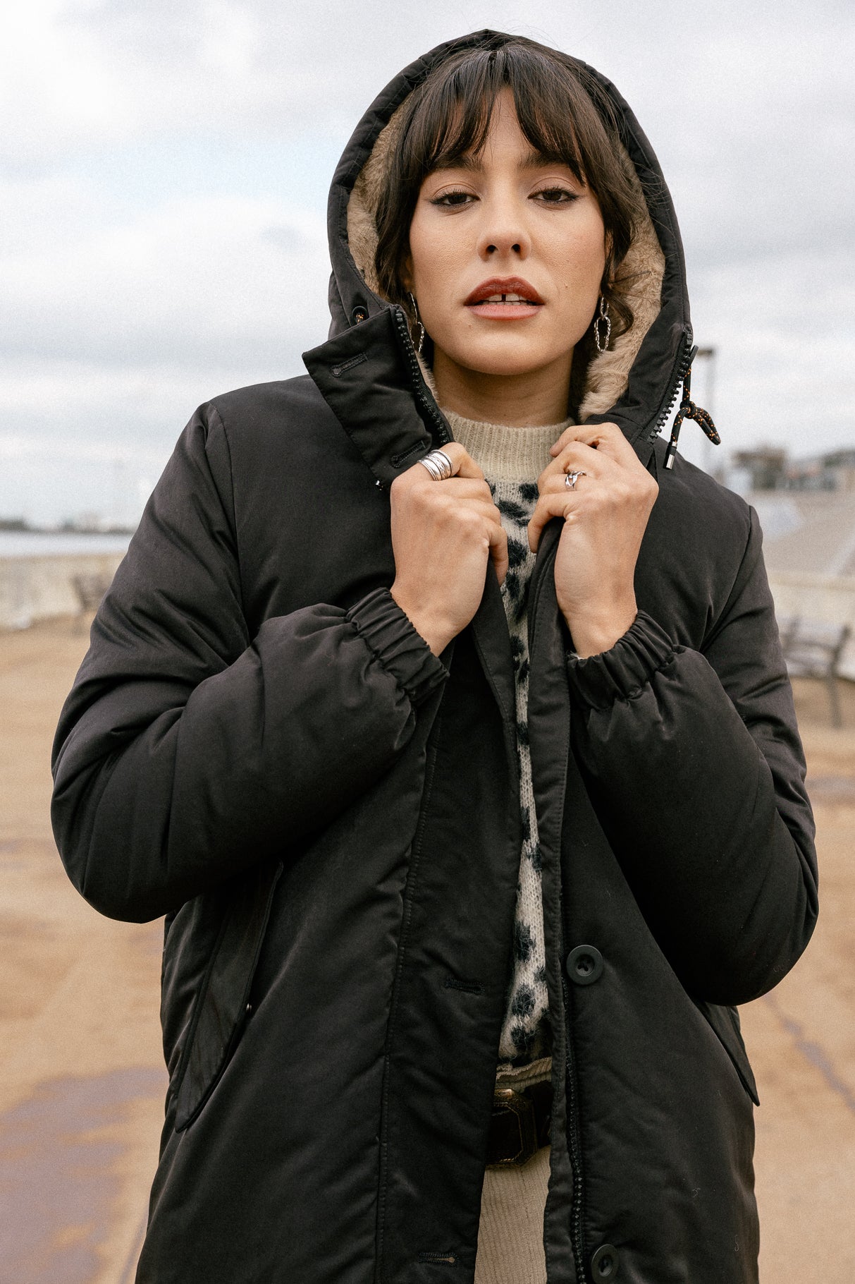 

Parka zippée Femme Bailee Fur black | Freeman T. Porter