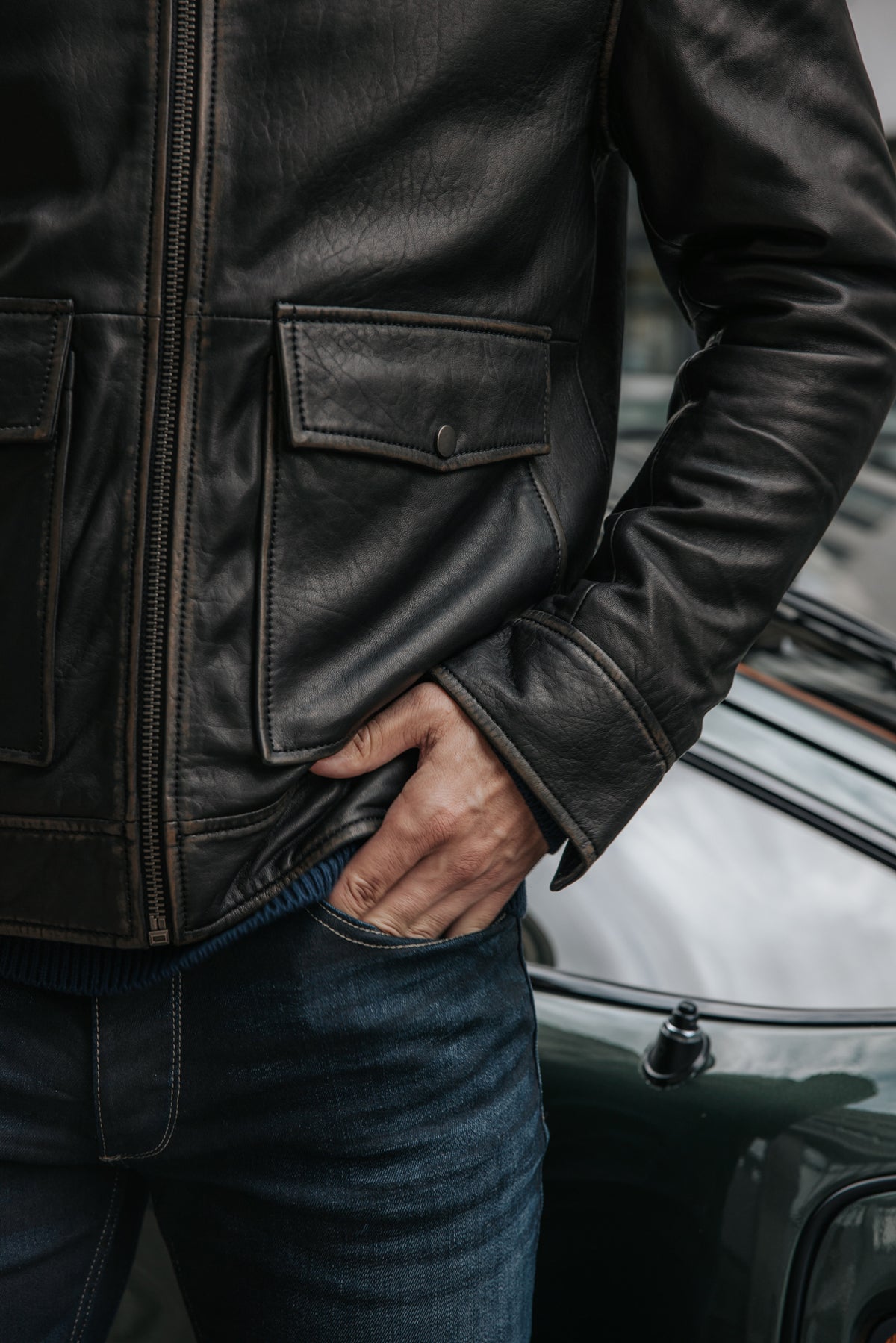 

Lederjacke Herren Spencer Sheep Vintage brown | Freeman T. Porter