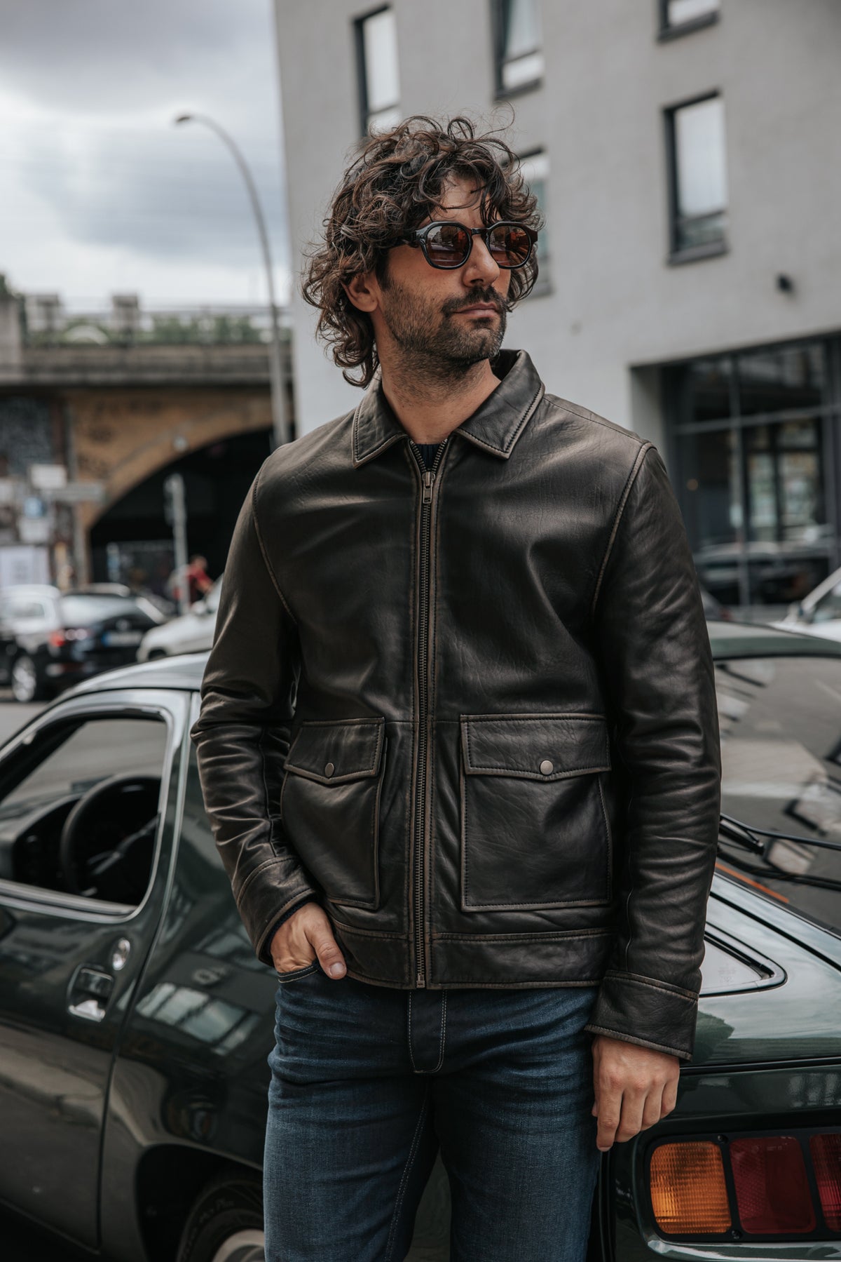 

Lederjacke Herren Spencer Sheep Vintage brown | Freeman T. Porter
