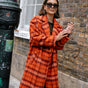 

Manteau long Frau Millie Plaid red orange | Freeman T. Porter