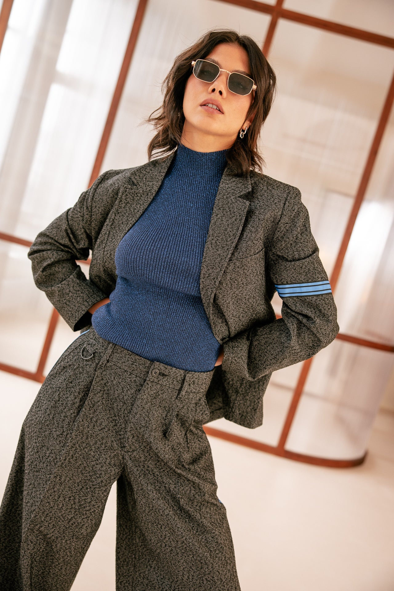   
            

Weit geschnittener Blazer Damen Maria Brummell moon rock | Freeman T. Porter
          