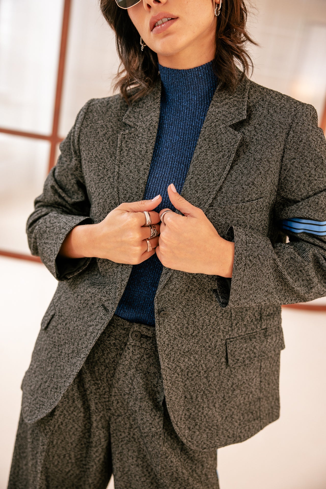 
              

Weit geschnittener Blazer Damen Maria Brummell moon rock | Freeman T. Porter
            