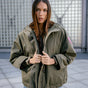 

Parka courte à capuche Femme Vendana Leo olive night | Freeman T. Porter