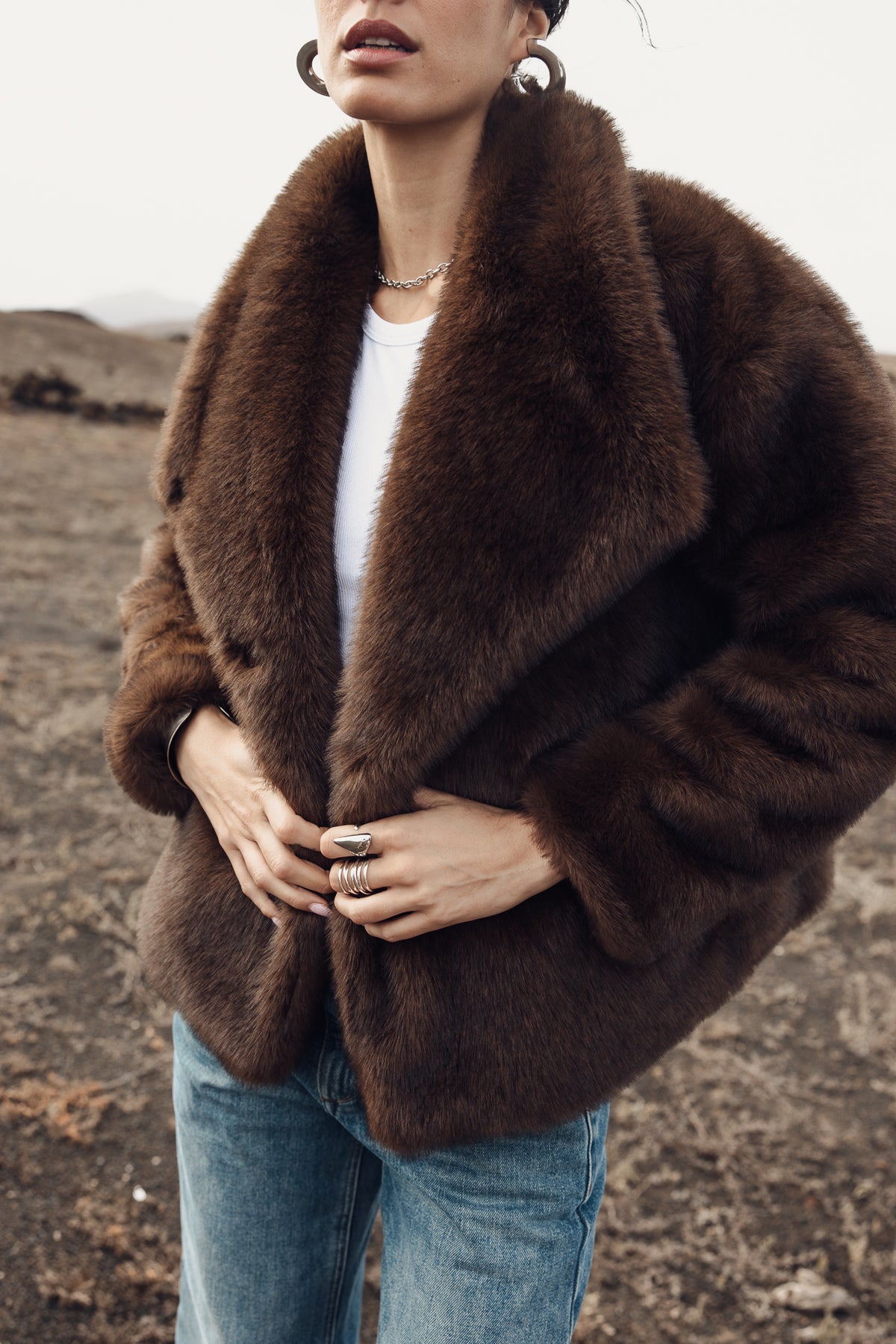
              

Veste en fausse fourrure Femme Marbela Fur brown | Freeman T. Porter
            