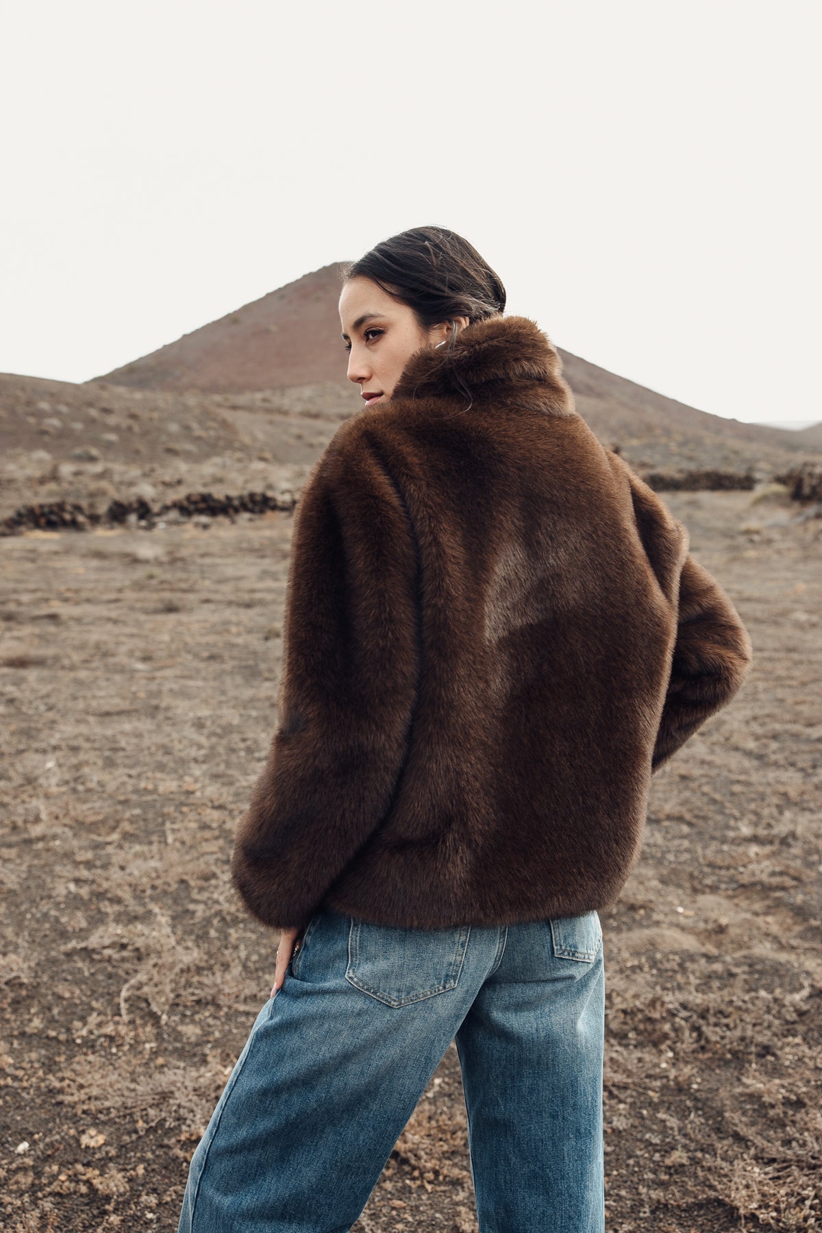 

Veste en fausse fourrure Femme Marbela Fur brown | Freeman T. Porter