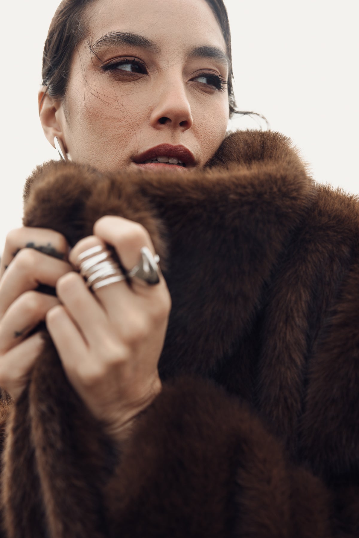 

Veste en fausse fourrure Femme Marbela Fur brown | Freeman T. Porter