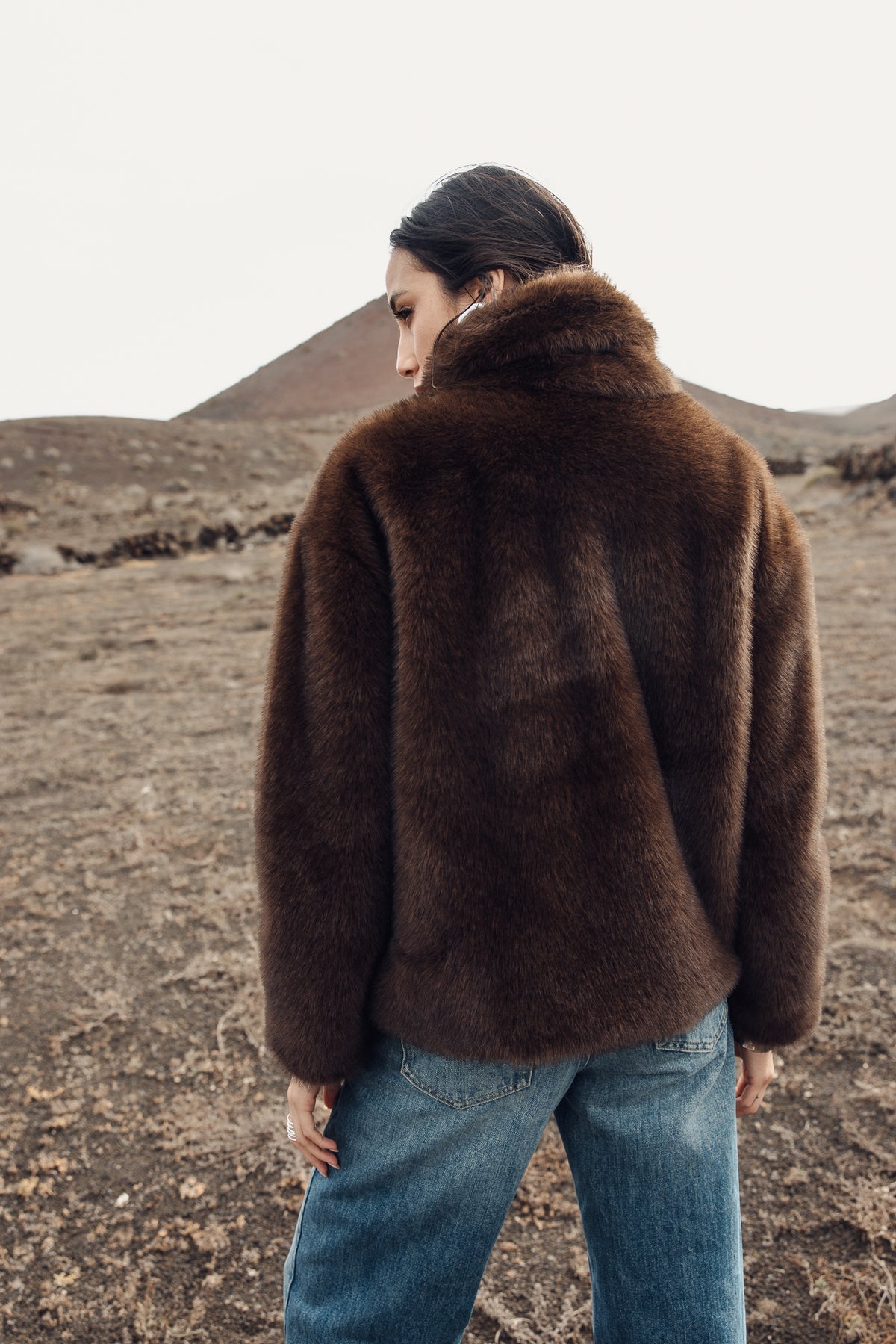 

Veste en fausse fourrure Femme Marbela Fur brown | Freeman T. Porter