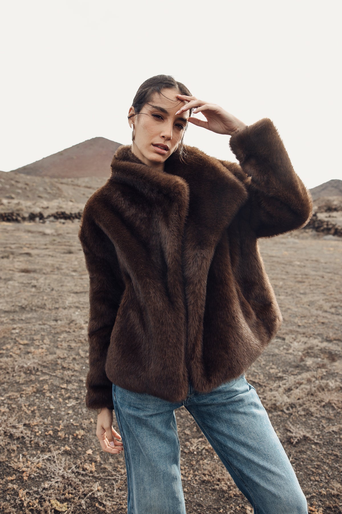 

Veste en fausse fourrure Femme Marbela Fur brown | Freeman T. Porter