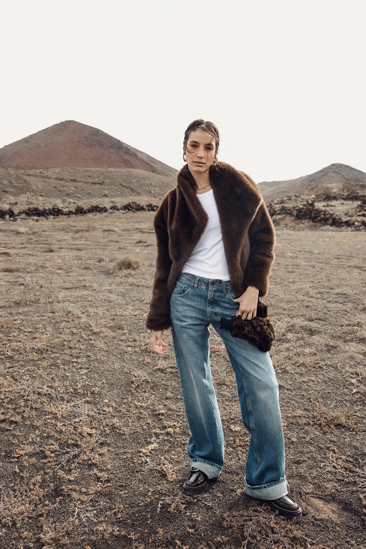 

Veste en fausse fourrure Femme Marbela Fur brown | Freeman T. Porter