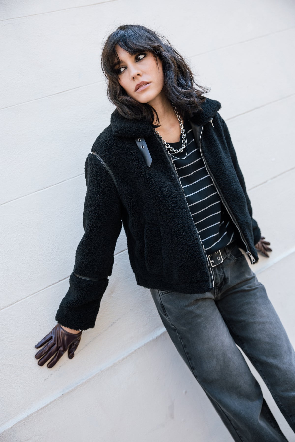 

Veste en fausse fourrure Femme Maxime Fur black | Freeman T. Porter
