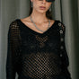 

Pull maille ajourée scintillante Frau Paross Shiny black | Freeman T. Porter