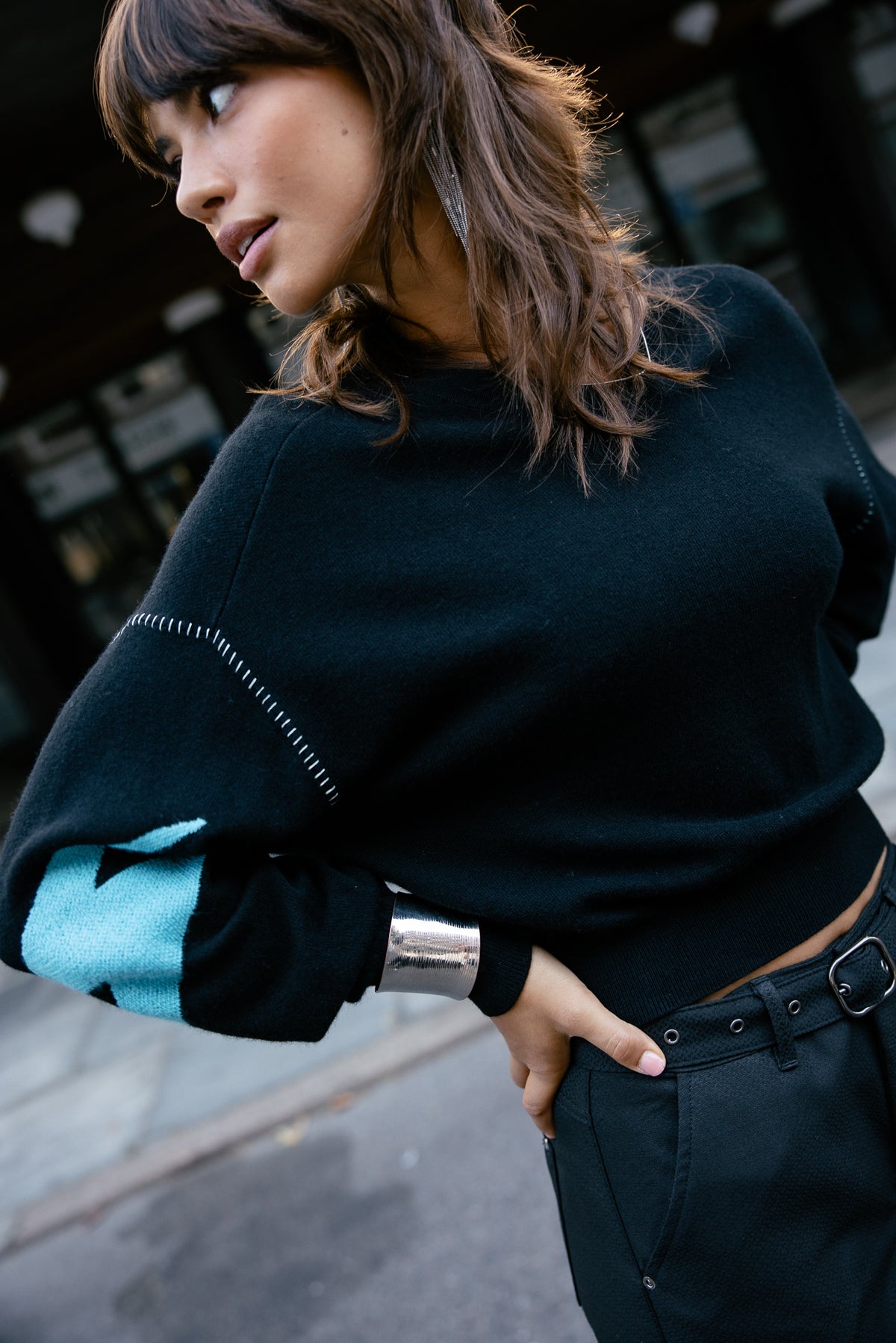 
              

Pullover mit Kontrastmotiv Damen Penny Intersia black | Freeman T. Porter
            
