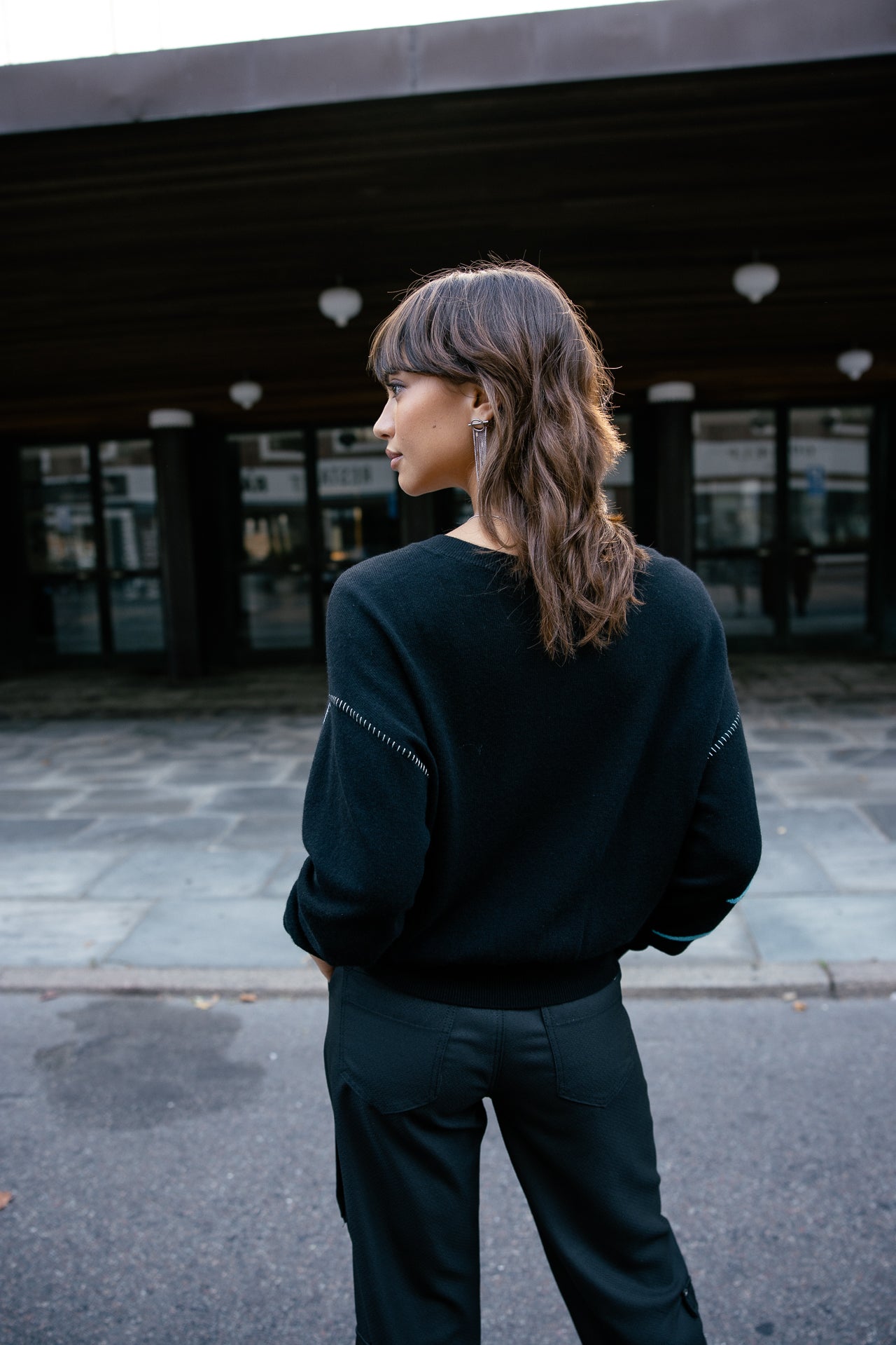 

Pullover mit Kontrastmotiv Damen Penny Intersia black | Freeman T. Porter