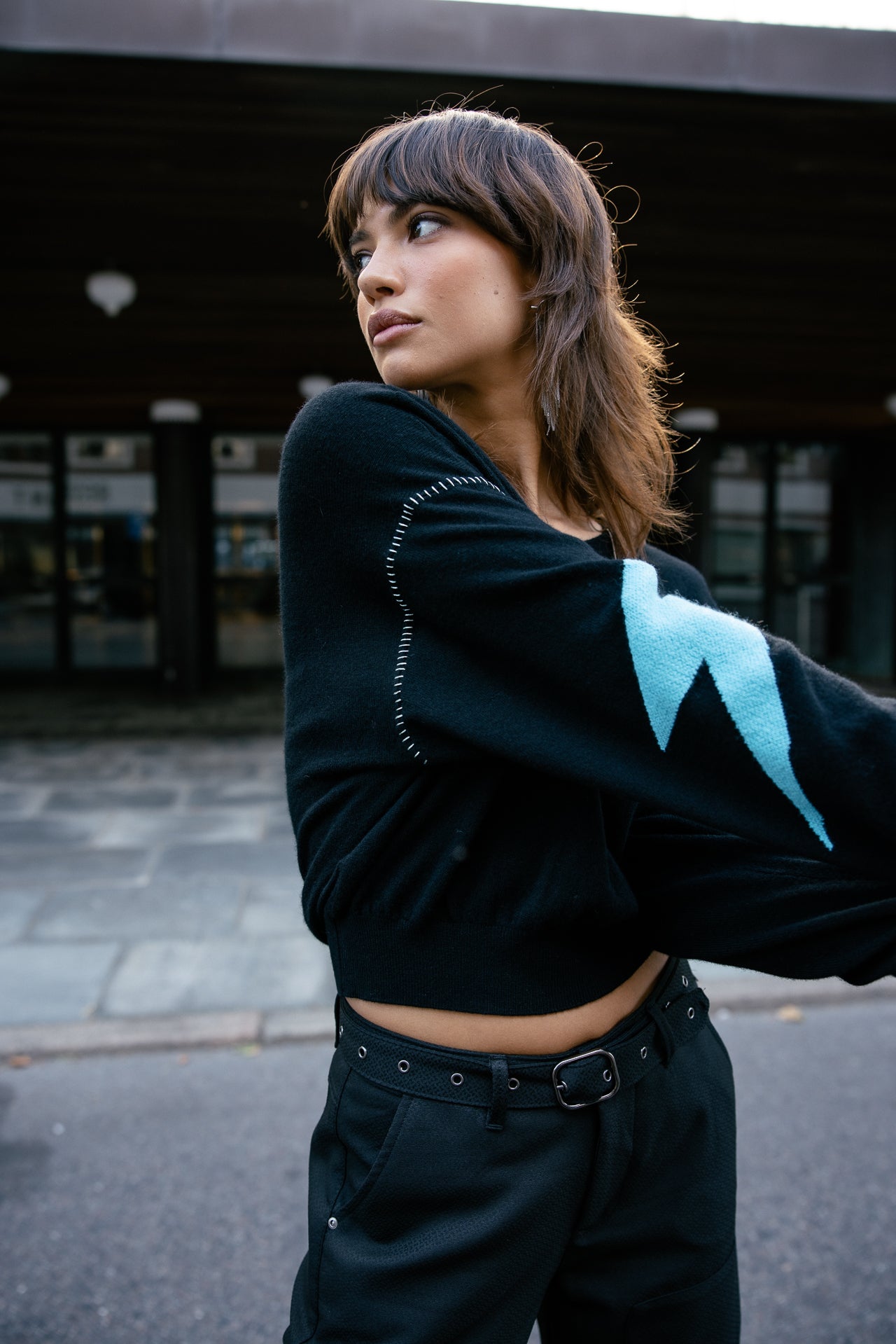 

Pullover mit Kontrastmotiv Damen Penny Intersia black | Freeman T. Porter