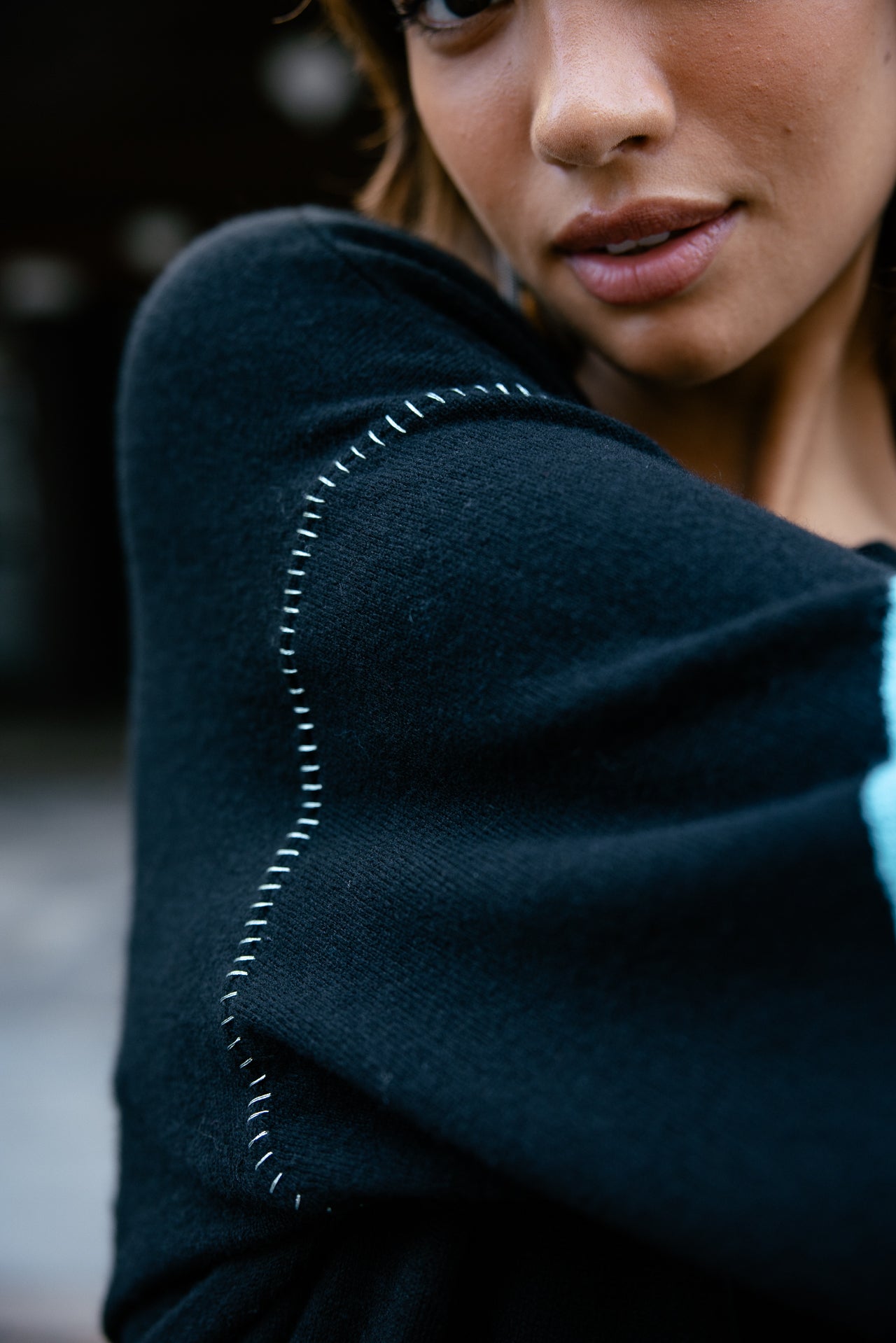 

Pullover mit Kontrastmotiv Damen Penny Intersia black | Freeman T. Porter