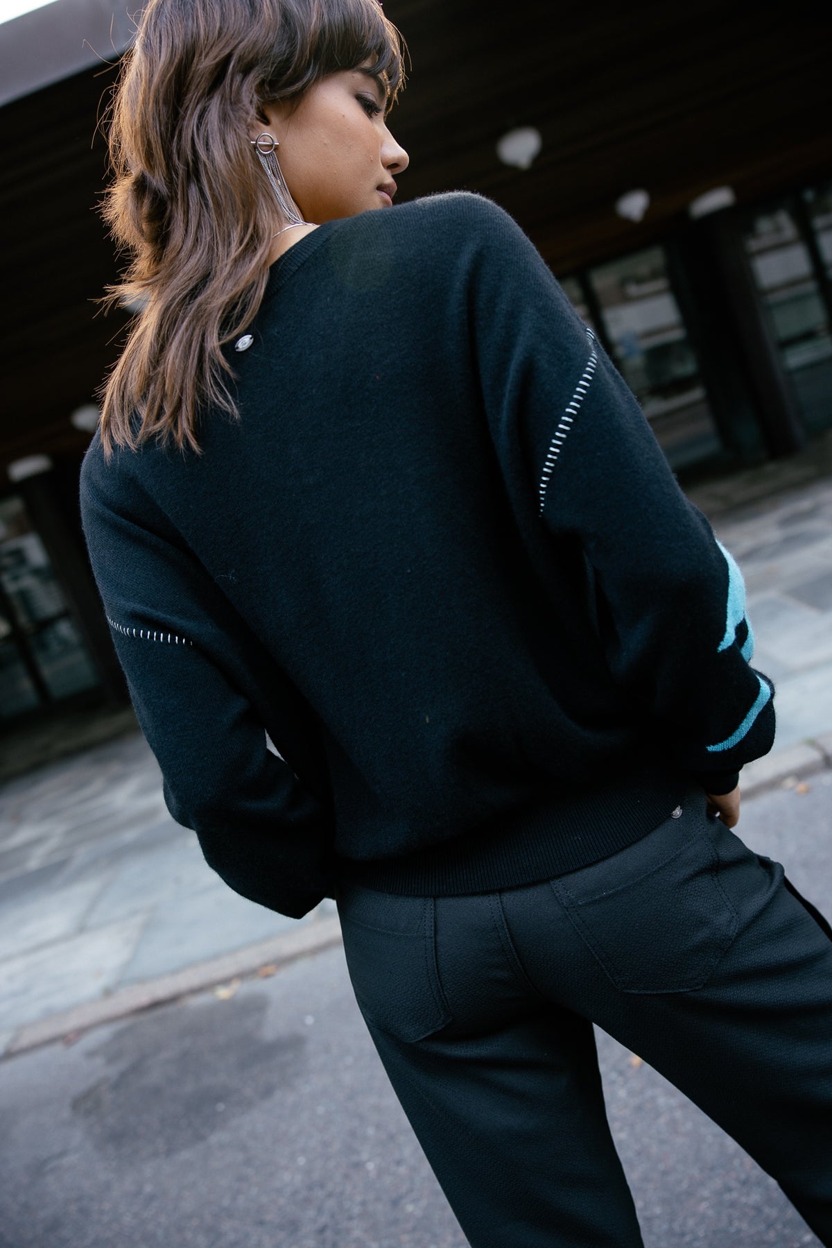 

Pullover mit Kontrastmotiv Damen Penny Intersia black | Freeman T. Porter