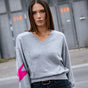 

Pull motif contrastant Frau Penny Intersia light grey | Freeman T. Porter