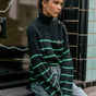 

Pull marinière oversize Femme Pragga Stripes blue_green | Freeman T. Porter