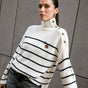 

Pull marinière oversize Femme Pragga Stripes ecru_black | Freeman T. Porter