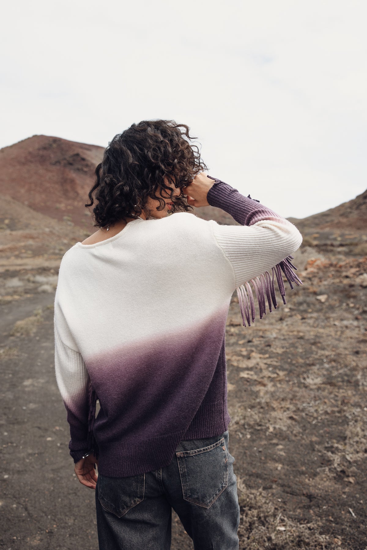 

Pullover mit Fransenärmeln Damen Phara Deep Dye fiig | Freeman T. Porter
