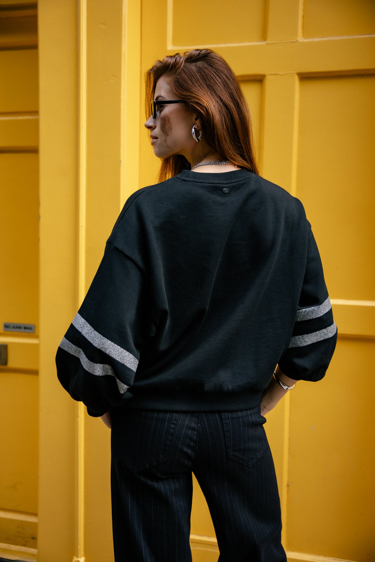 

Sweatshirt strass Mujer Sheldone Glitter black | Freeman T. Porter