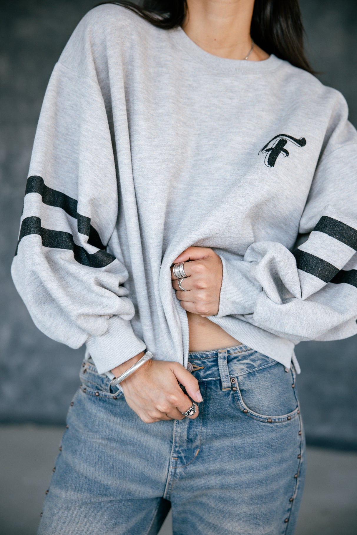 
              

Sweatshirt strass Femme Sheldone Shiny greymelange | Freeman T. Porter
            