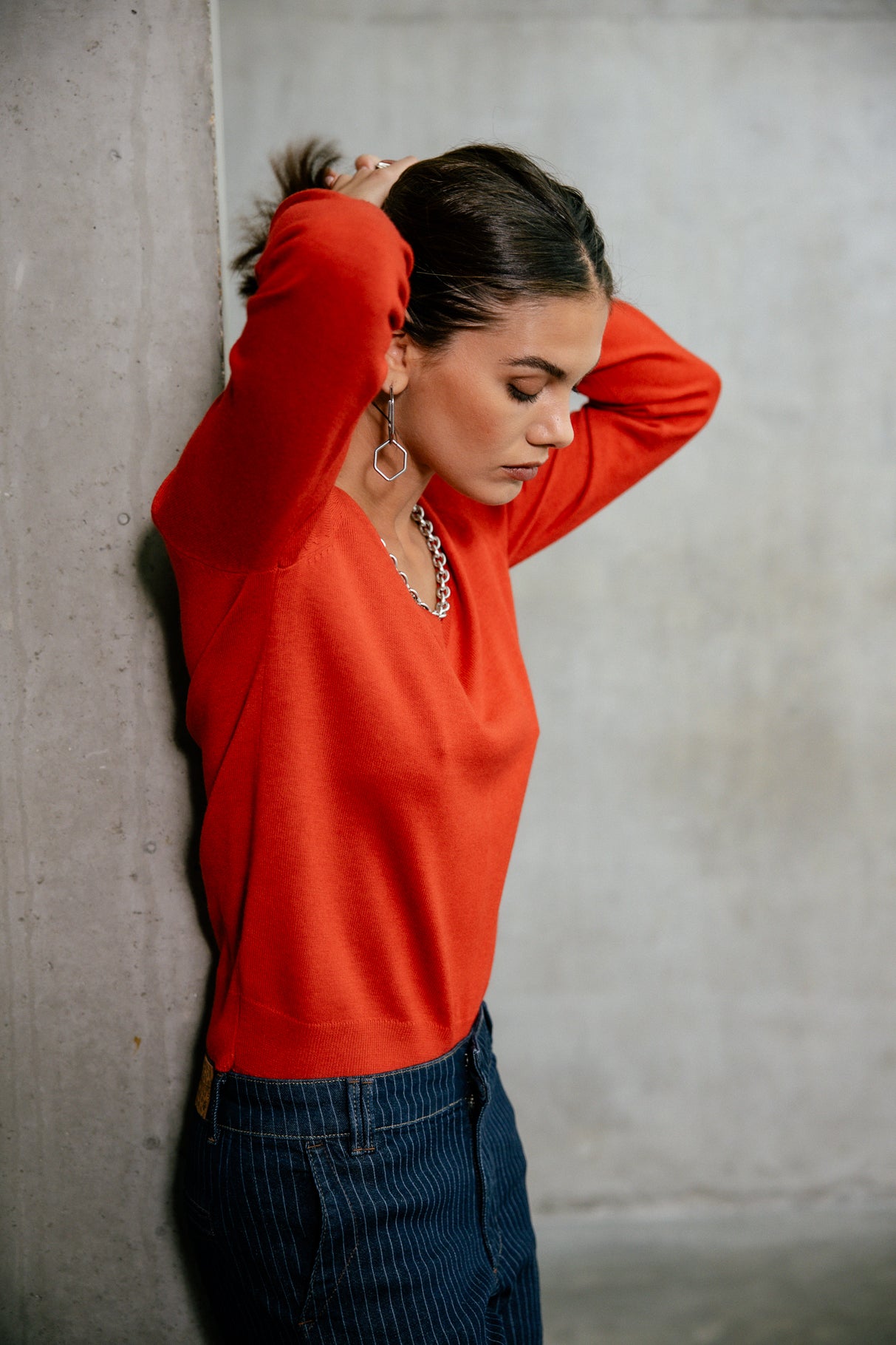 

Pull icon dos Femme Lorel red orange | Freeman T. Porter