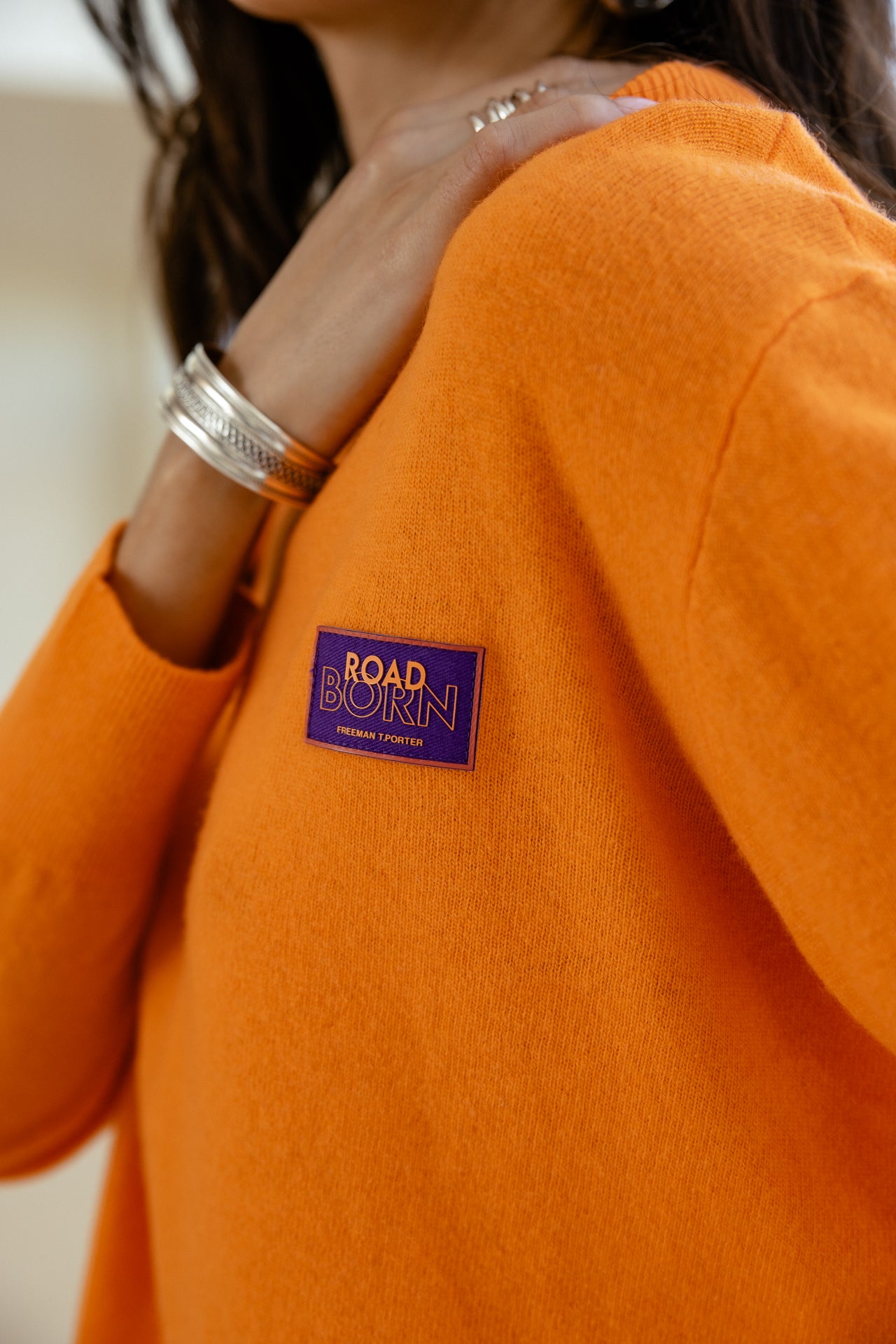 

Pull court Femme Pharos orange peel | Freeman T. Porter