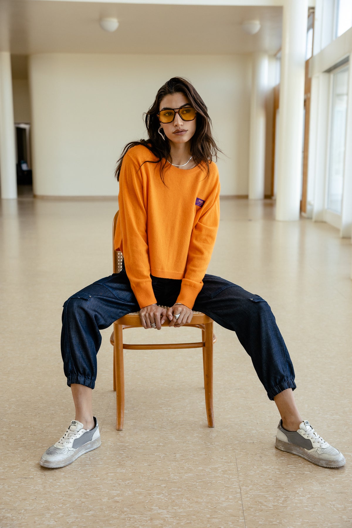 

Pull court Femme Pharos orange peel | Freeman T. Porter