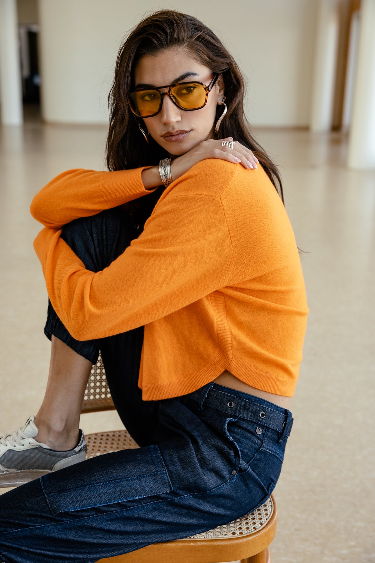 

Pull court Femme Pharos orange peel | Freeman T. Porter