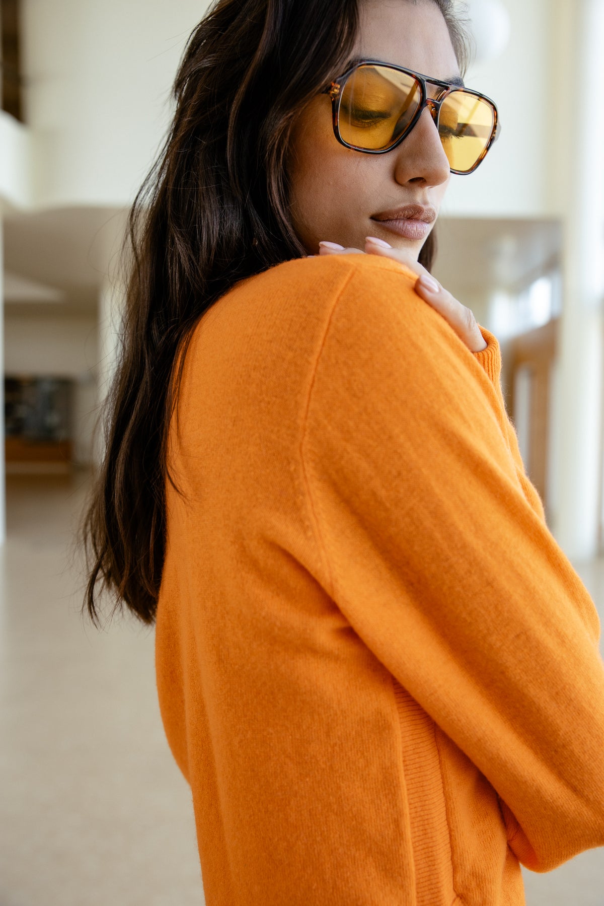 

Pull court Femme Pharos orange peel | Freeman T. Porter