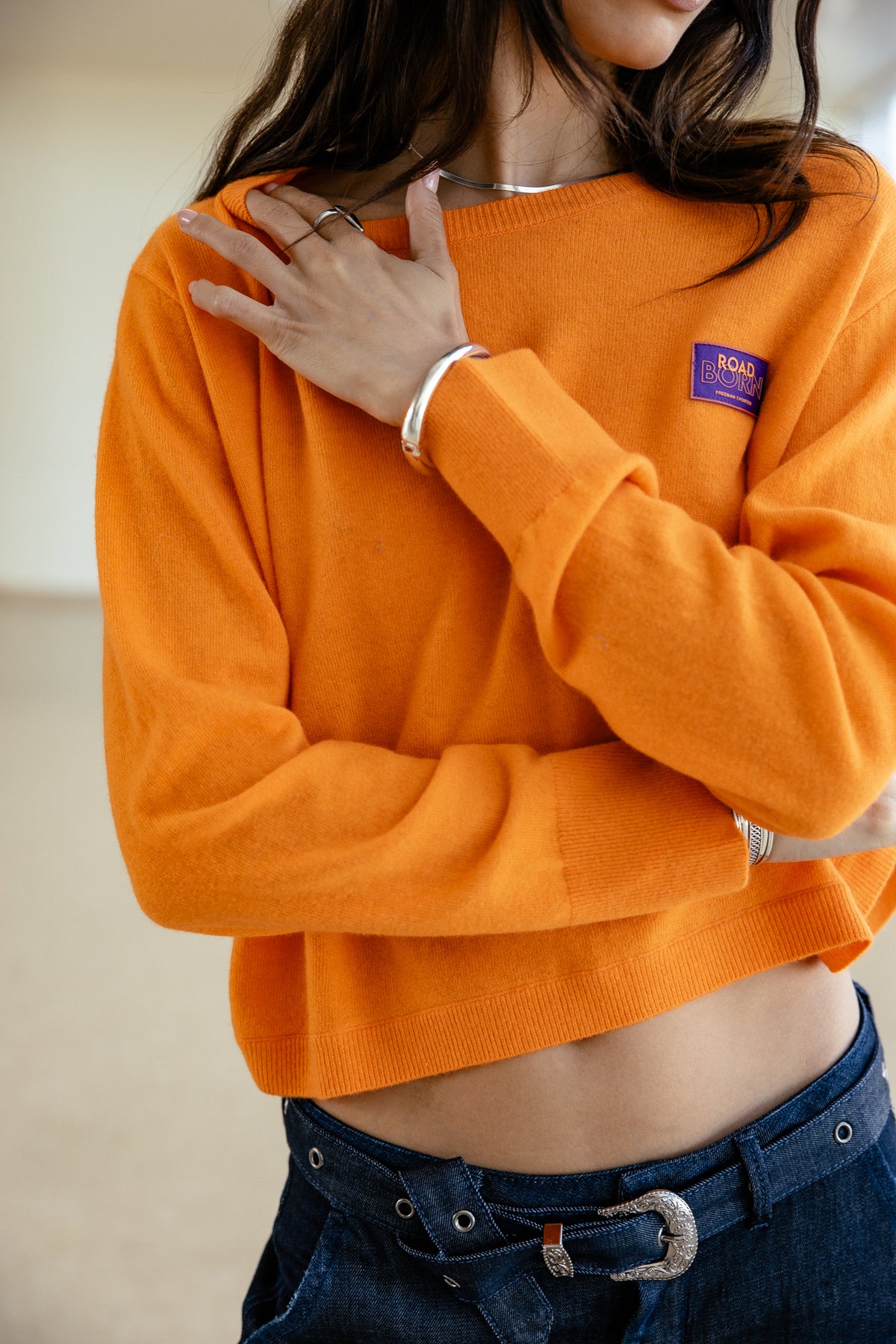 

Pull court Femme Pharos orange peel | Freeman T. Porter