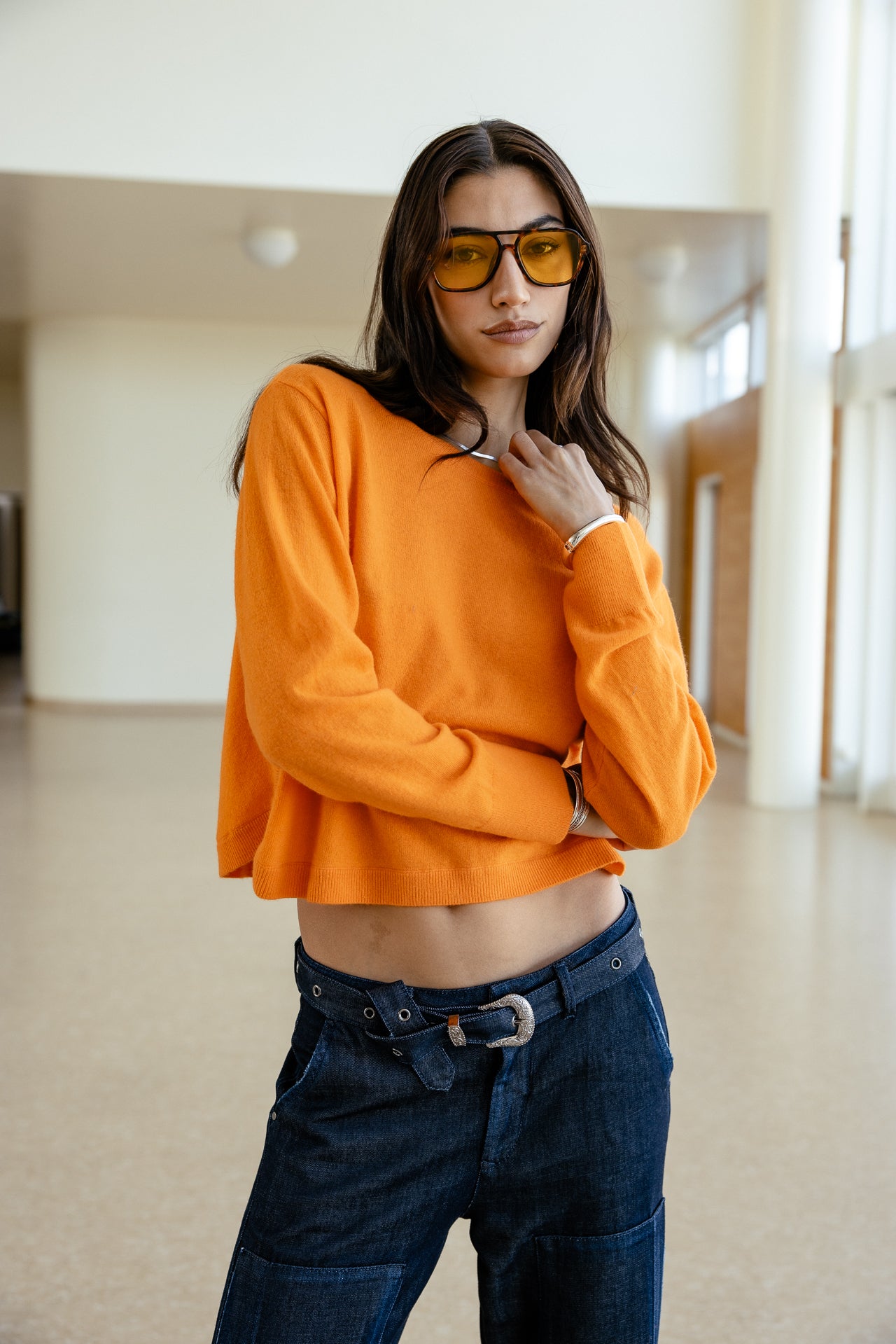 

Pull court Femme Pharos orange peel | Freeman T. Porter
