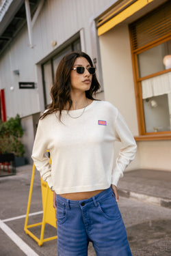 

Pull court Femme Pharos ecru | Freeman T. Porter